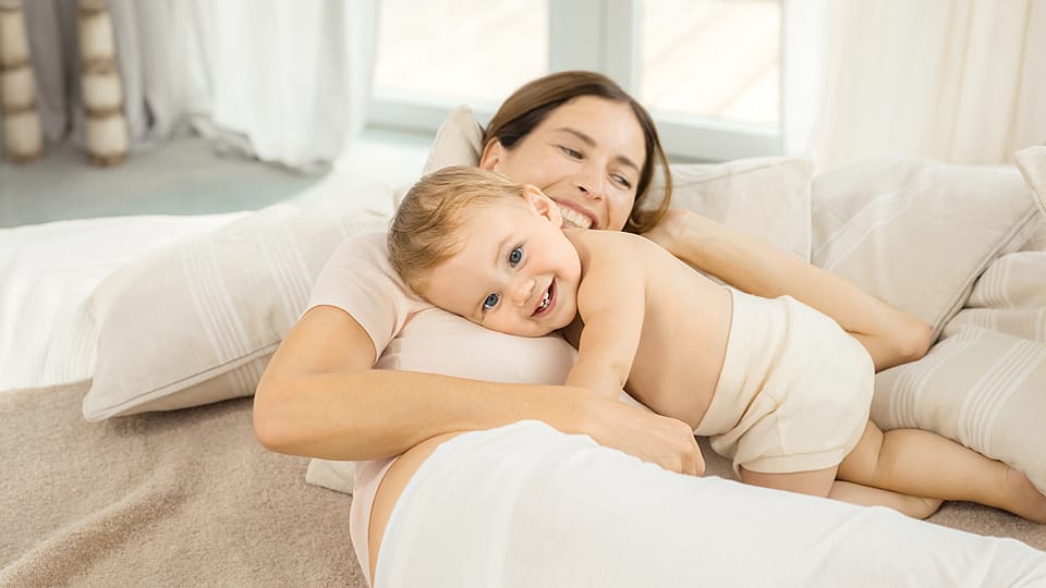 mom and baby